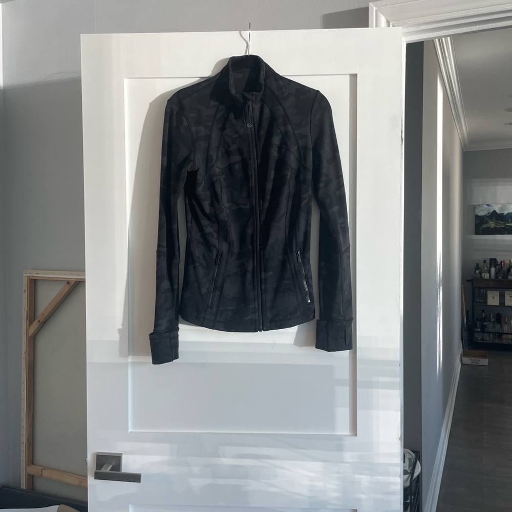 lululemon athletica Black Camouflage Bomber Jacket